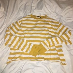 Brandy Melville Yellow Striped shirt